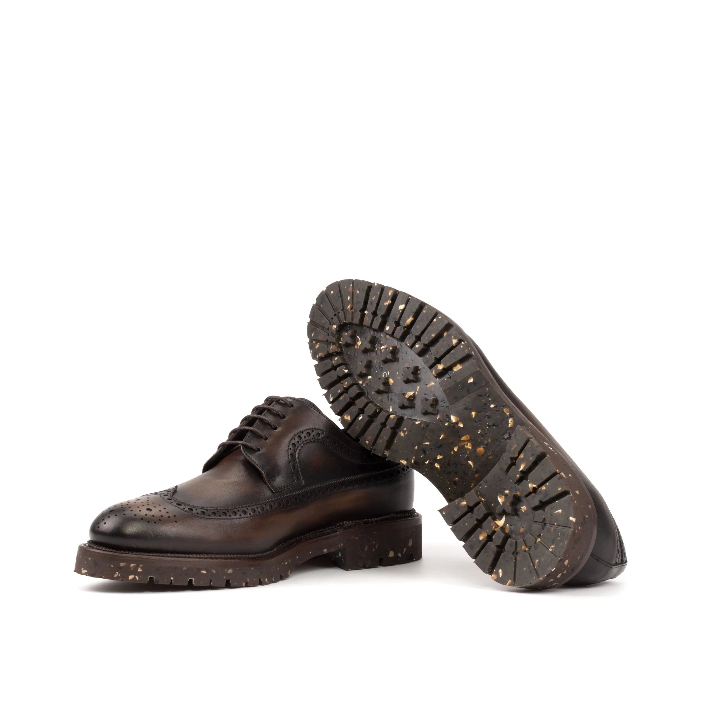 Brown leather brogue shoes from Vos Longwing Blucher II, perfect longwing blucher style