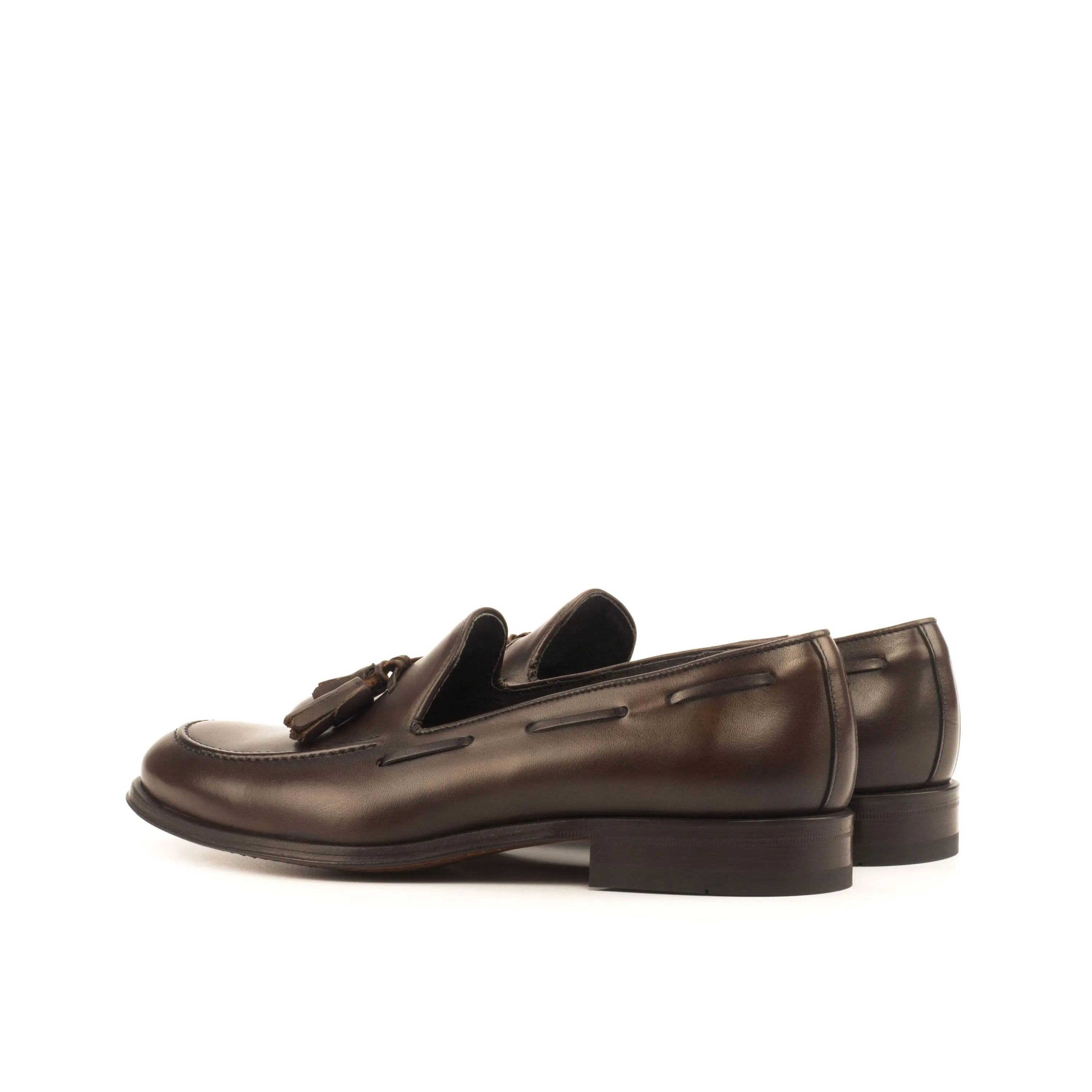 Brown leather tassel loafers from Wachiwi Loafers, luxury bespoke shoes for men