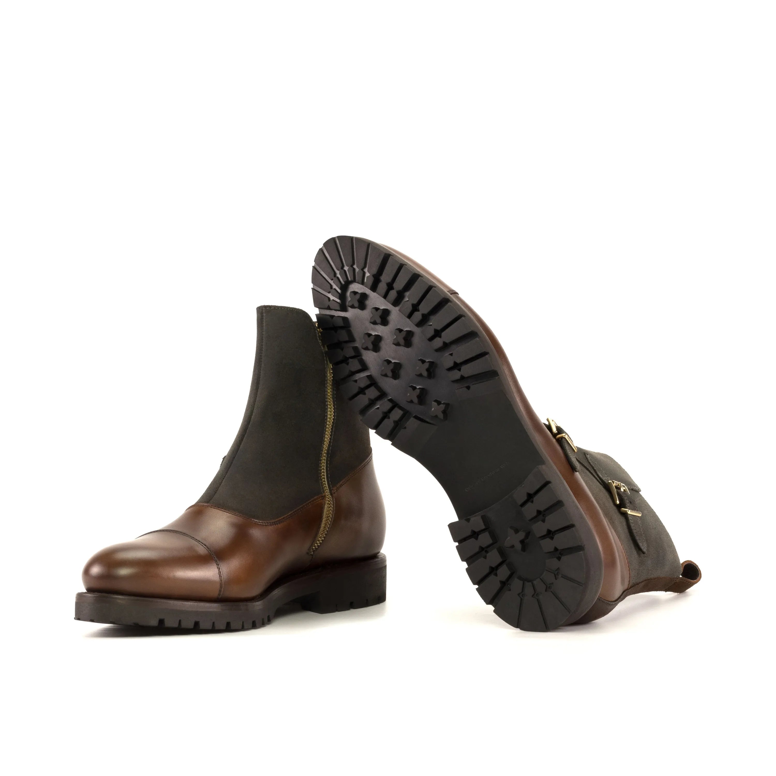 Brown leather and elastic ankle boots from the Walnik Octavian Boots collection
