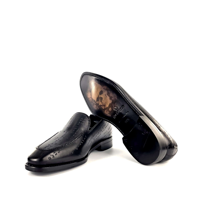 Arabic Matrix Loafers (Black Edition) - Premium Men Shoes Limited Edition from Que Shebley - Shop now at Que Shebley