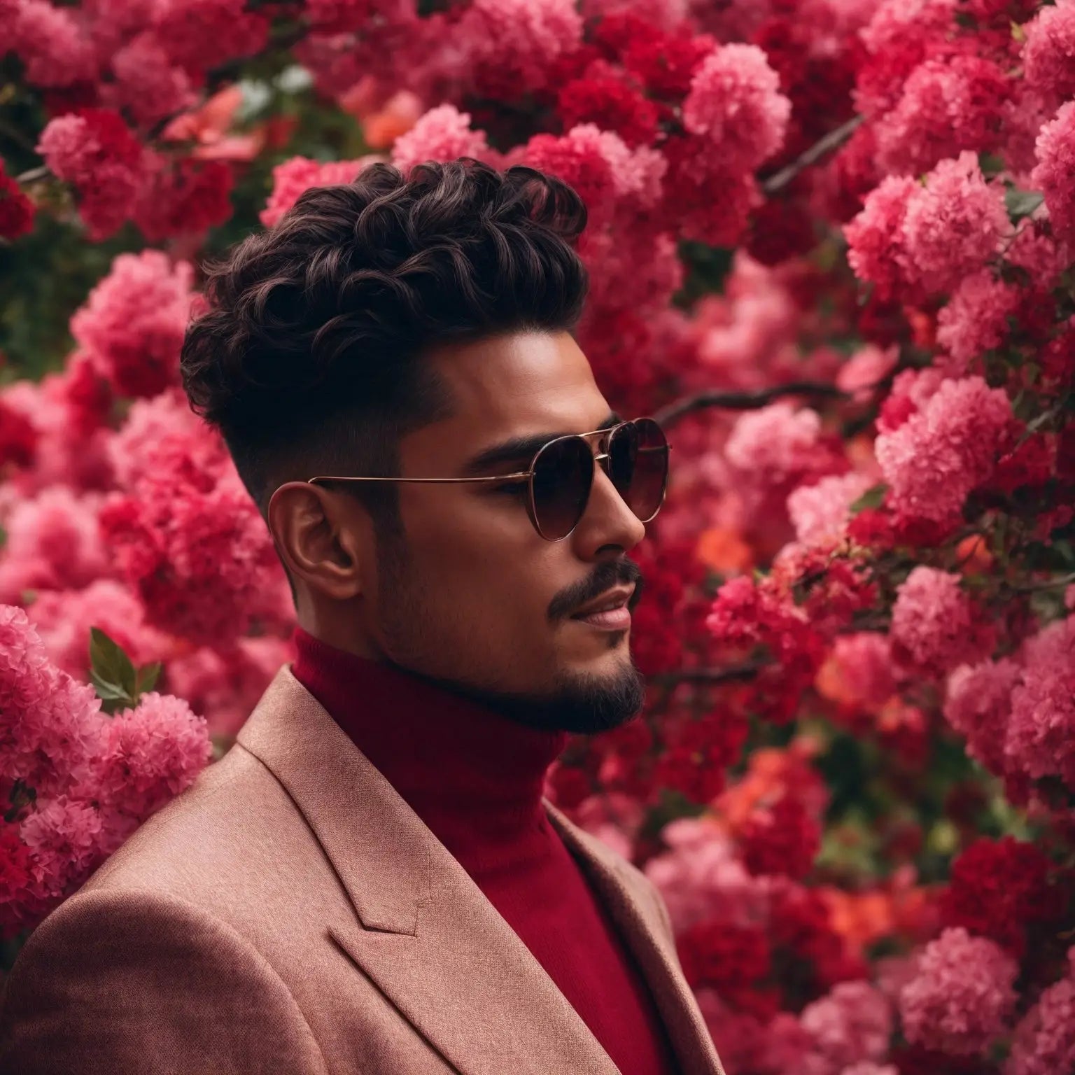 Stylish man in a suit and sunglasses.