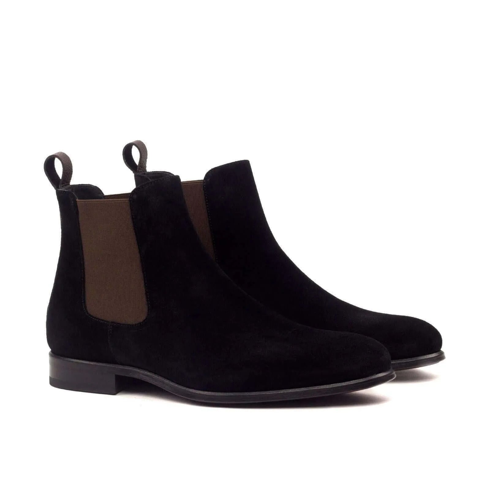 Black suede Chelsea boots from the 006 Chelsea Suede Boots II collection