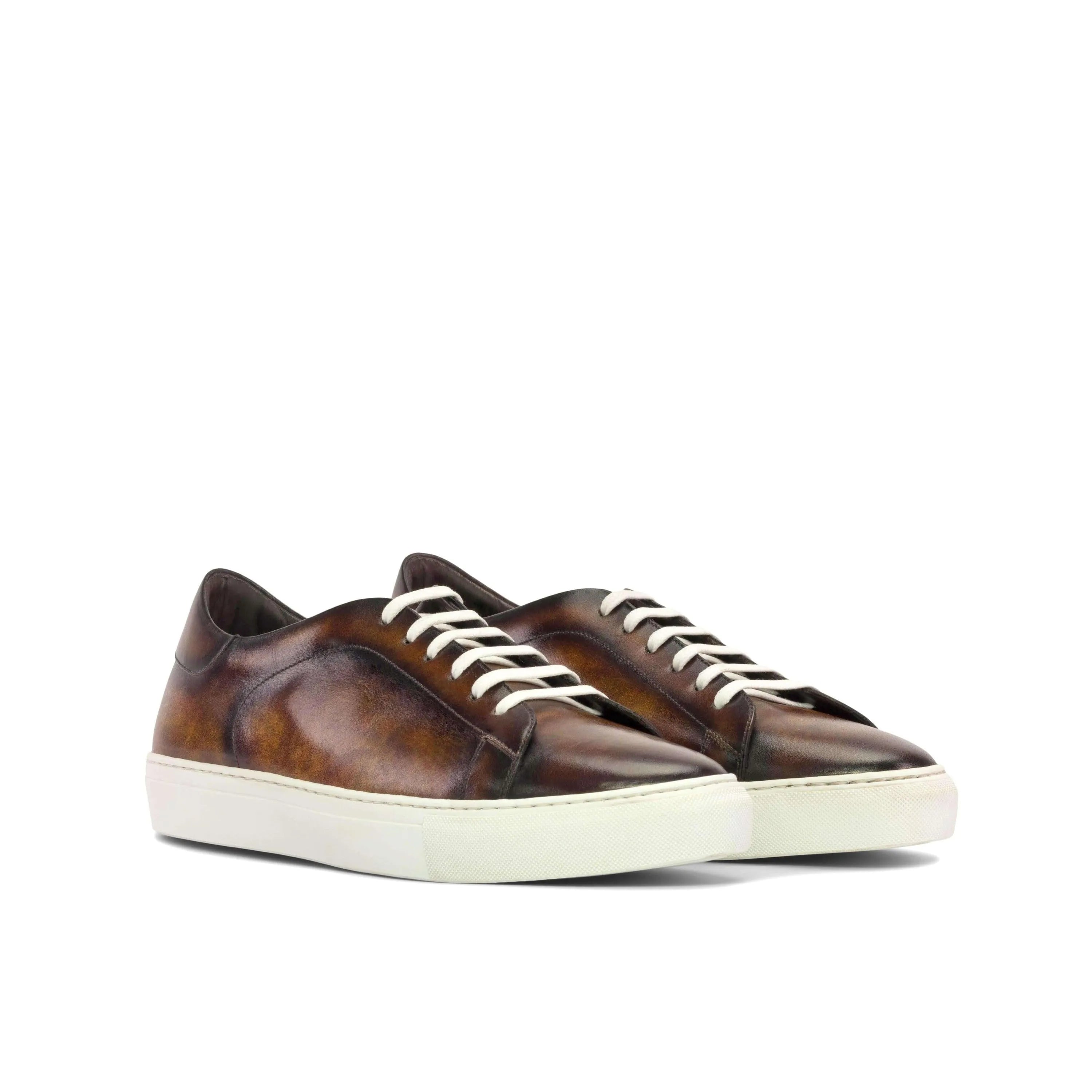 Brown leather 1789 Trainer Patina Sneaker with a stylish cupsole design