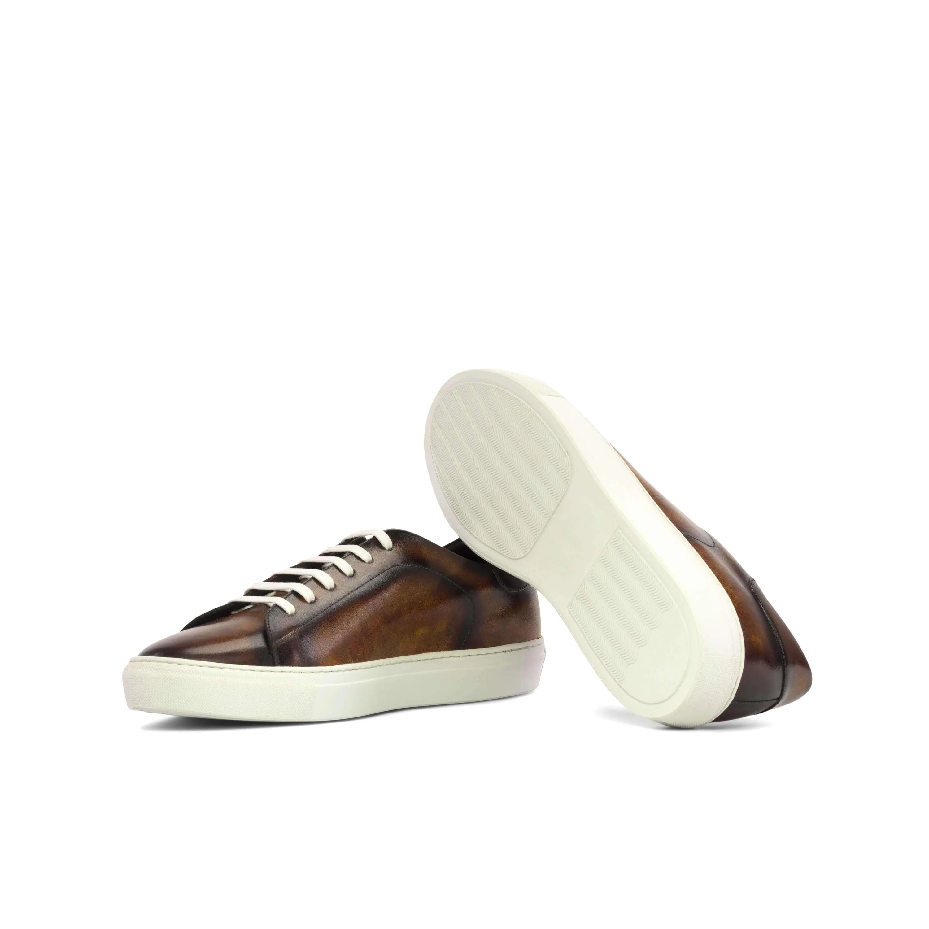 Brown leather 1789 Trainer Patina Sneaker, a stylish cupsole trainer for casual wear