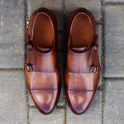 1897 Double Monk Patina Shoes - Premium Men Dress Shoes from Que Shebley - Shop now at Que Shebley