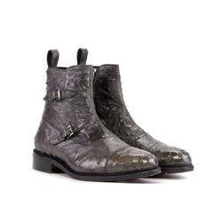 Dromins Ostrich Octavian Boots - Premium Men Dress Boots from Que Shebley - Shop now at Que Shebley