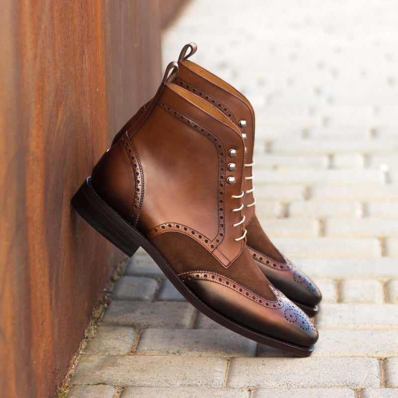 Abu Dhabi Military Brogue Boots - Premium Men Dress Boots from Que Shebley - Shop now at Que Shebley