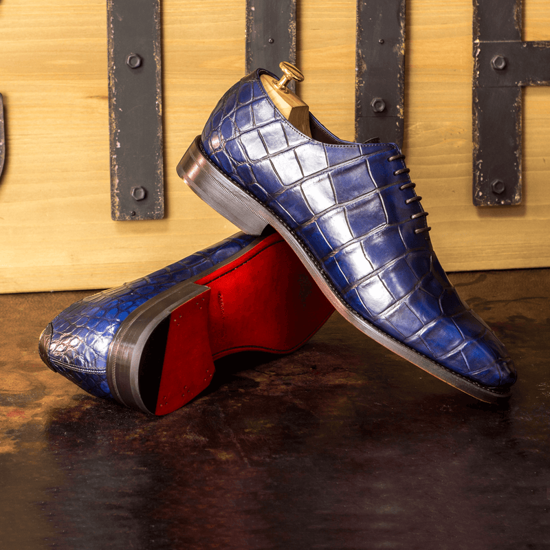 Alaric Whole Cut Alligator - Premium Men Dress Shoes from Que Shebley - Shop now at Que Shebley