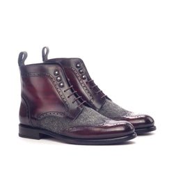 Aliya Ladies Military Brogue Patina Boots II - Premium wholesale from Que Shebley - Shop now at Que Shebley