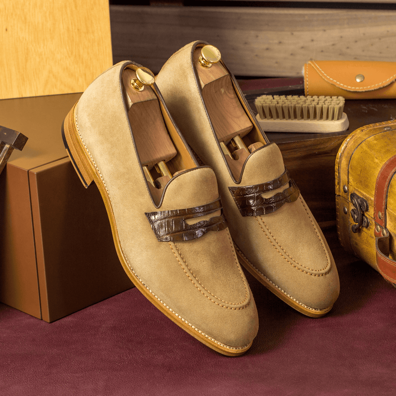 Bion Alligator Loafers - Premium Men Dress Shoes from Que Shebley - Shop now at Que Shebley