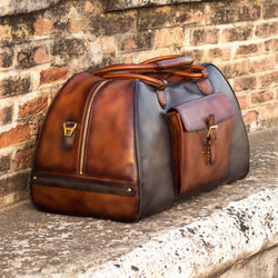 Premium Mens Leather Duffle Bag Vintage