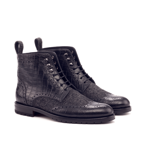 Claudia Ladies Military Brogue Boots II - Premium wholesale from Que Shebley - Shop now at Que Shebley