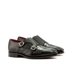 Cyros Double Monk Ostrich - Premium Men Dress Shoes from Que Shebley - Shop now at Que Shebley