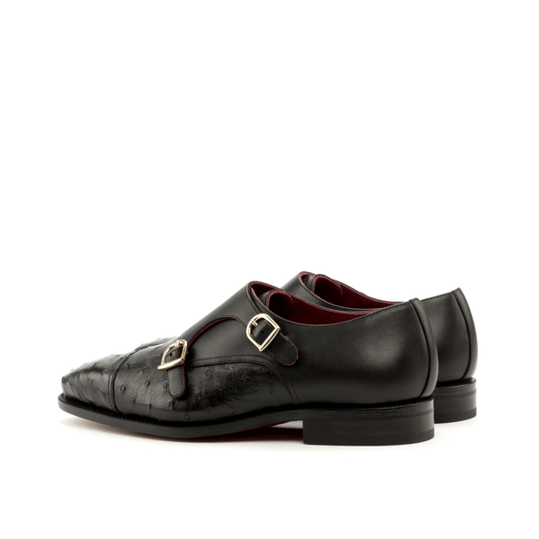Cyros Double Monk Ostrich - Premium Men Dress Shoes from Que Shebley - Shop now at Que Shebley