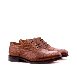 Darwin Oxford Ostrich shoes - Premium Men Dress Shoes from Que Shebley - Shop now at Que Shebley