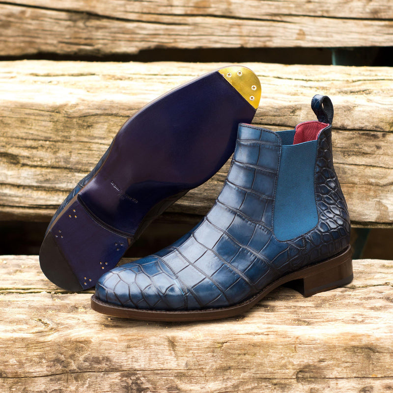Dash Alligator Chelsea Boots - Premium Men Dress Boots from Que Shebley - Shop now at Que Shebley