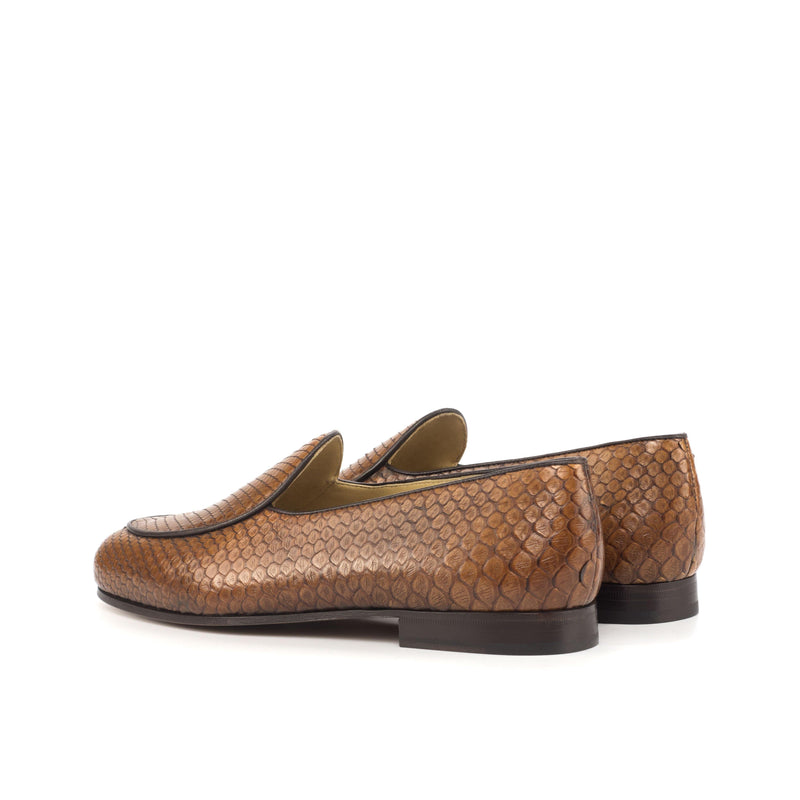 Ebony Python Belgian Slipper - Premium Men Dress Shoes from Que Shebley - Shop now at Que Shebley