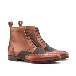 Eisen Military Brogue Boots - Premium Men Dress Boots from Que Shebley - Shop now at Que Shebley