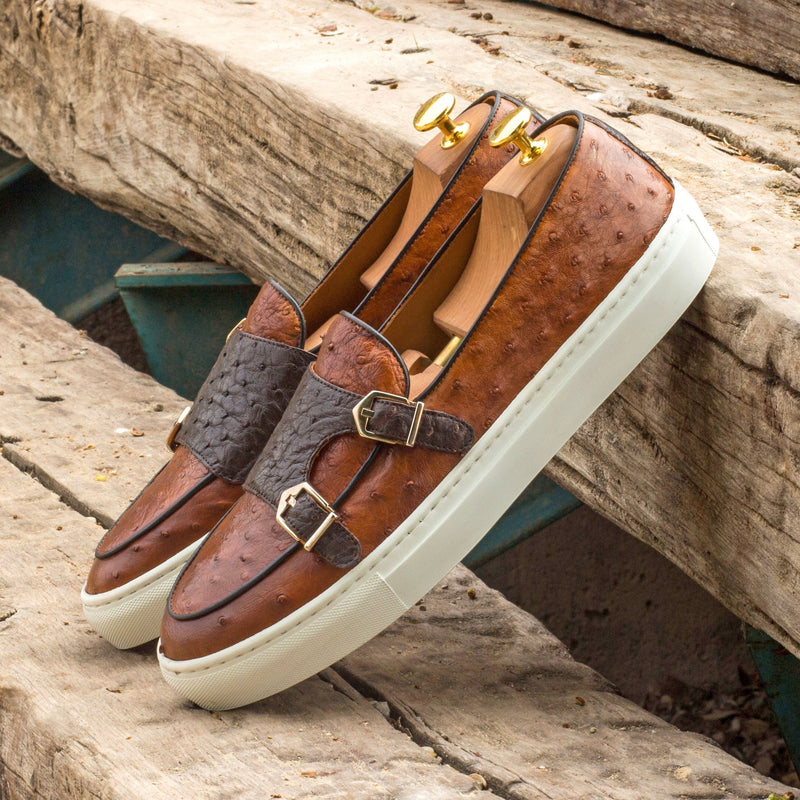 Emad Ostrich Monk Sneaker - Premium Men Casual Shoes from Que Shebley - Shop now at Que Shebley