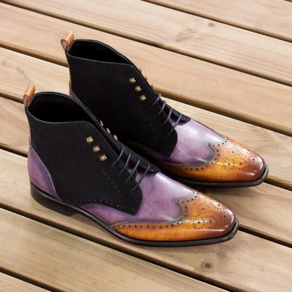 mens purple dress boots