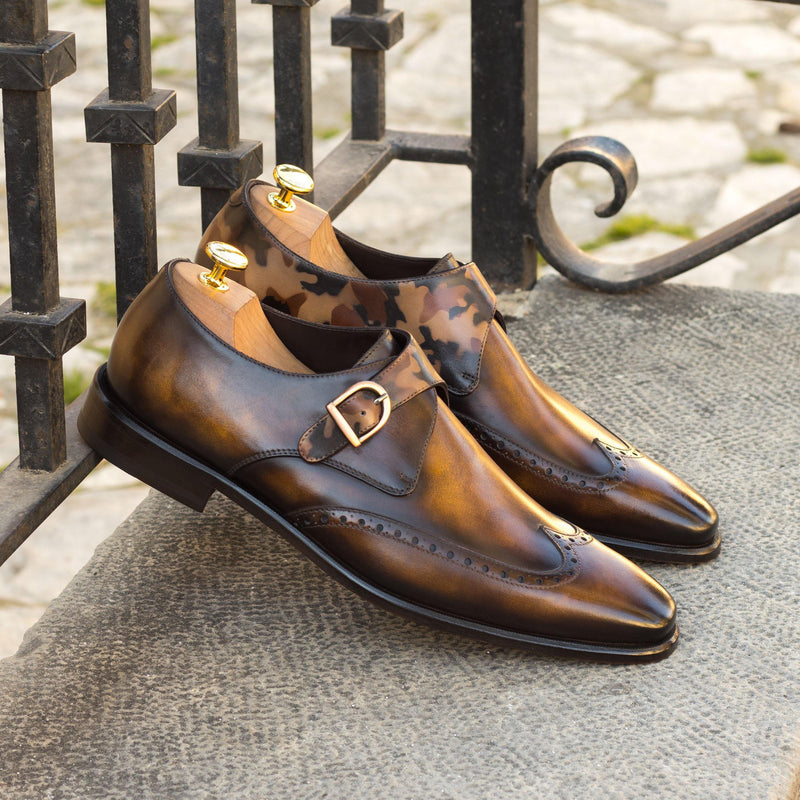 Galethio single Monk Patina - Premium Men Dress Shoes from Que Shebley - Shop now at Que Shebley