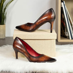Gorgina Patina Florance High Heels - Premium women high heel shoes from Que Shebley - Shop now at Que Shebley