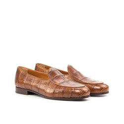 Gorgino Alligator Belgian Slipper - Premium Men Dress Shoes from Que Shebley - Shop now at Que Shebley