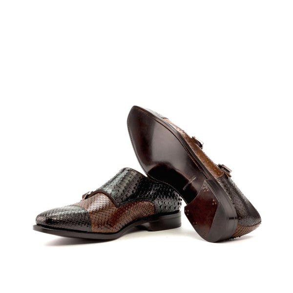 Hagne Python Double Monk - Premium Men Dress Shoes from Que Shebley - Shop now at Que Shebley