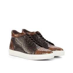 Jaz Alligator high top sneakers - Premium Men Casual Shoes from Que Shebley - Shop now at Que Shebley