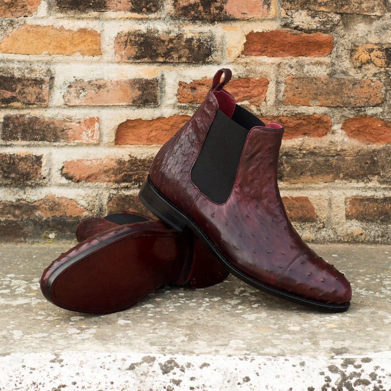 Kentucky Ostrich Chelsea Boot - Premium Men Dress Boots from Que Shebley - Shop now at Que Shebley