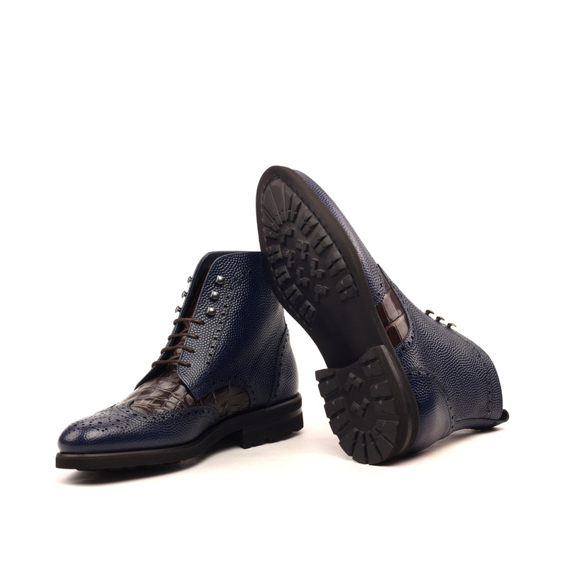 Len Military Brogue Boots - Premium Men Dress Boots from Que Shebley - Shop now at Que Shebley