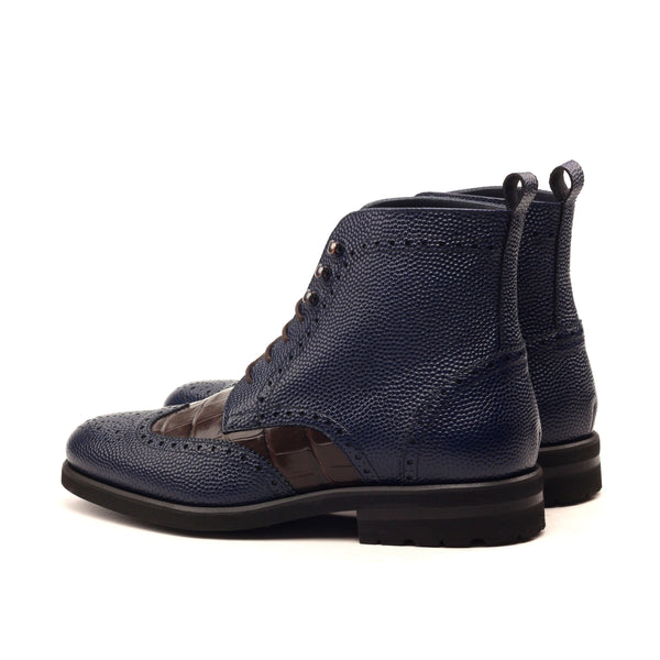 Len Military Brogue Boots - Premium Men Dress Boots from Que Shebley - Shop now at Que Shebley