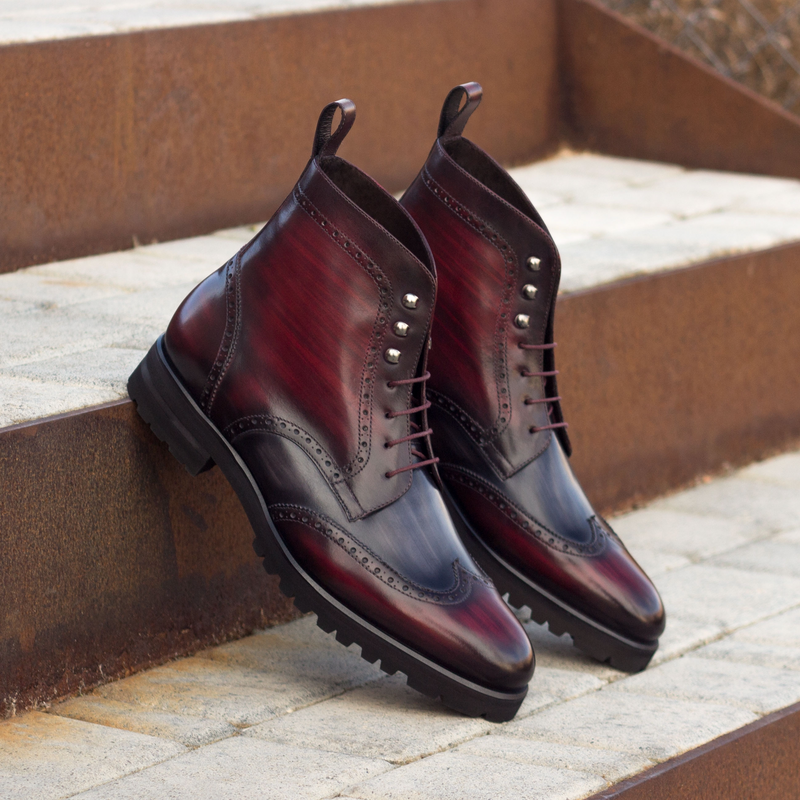 Lincoln Military Brogue Boots - Premium Men Dress Boots from Que Shebley - Shop now at Que Shebley