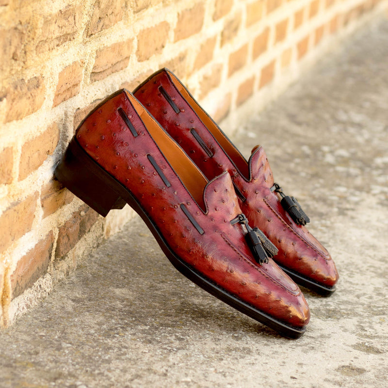 Lotus Ostrich Loafers - Premium Men Dress Shoes from Que Shebley - Shop now at Que Shebley