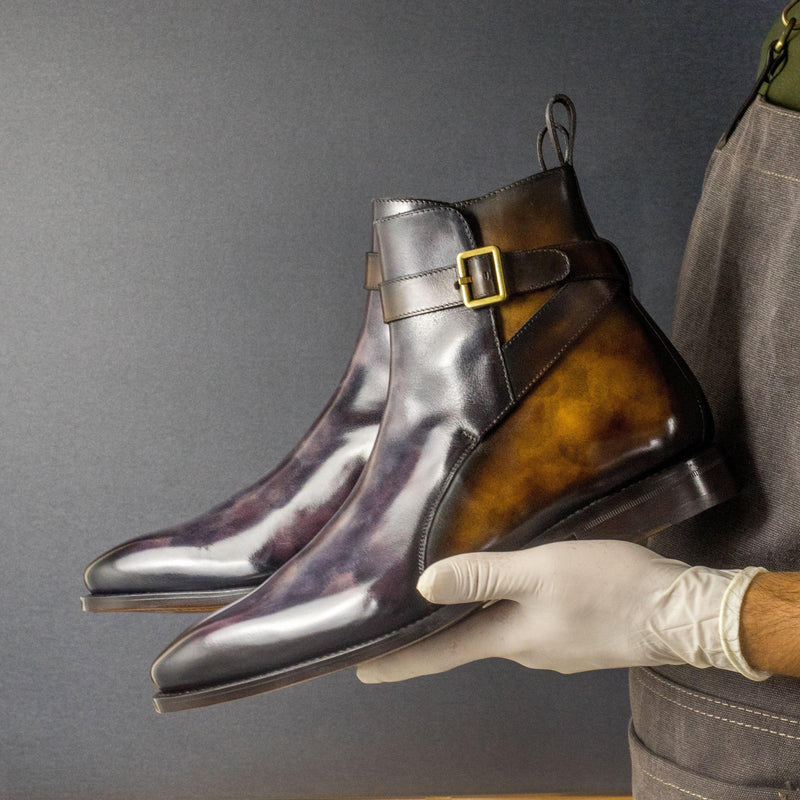 Madrid Jodhpur Patina Boots - Premium Men Dress Boots from Que Shebley - Shop now at Que Shebley