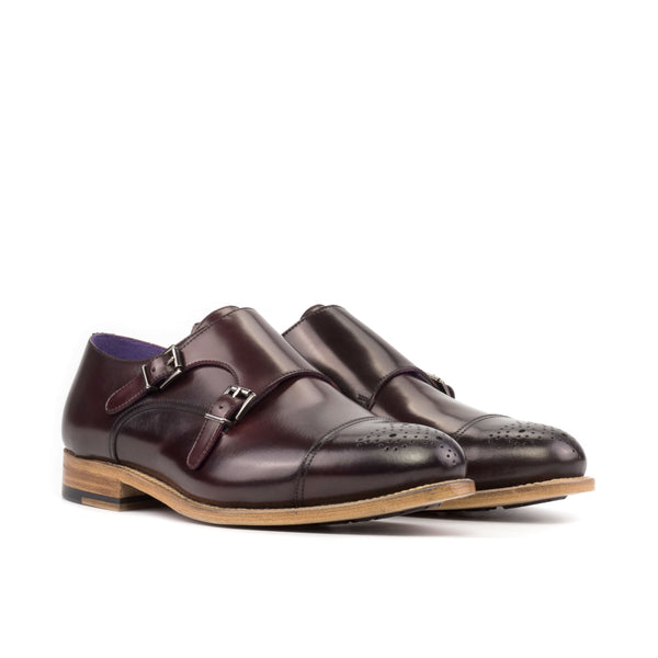 Mintaka Cordovan Double Monk - Premium Men Dress Shoes from Que Shebley - Shop now at Que Shebley
