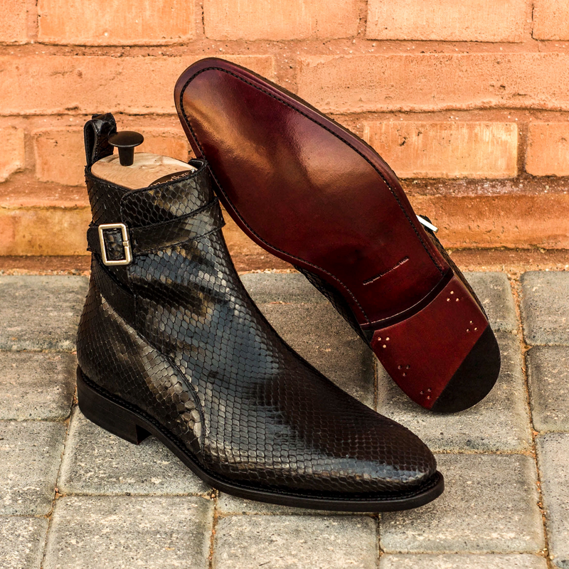 Miyamoto Jodhpur Python Boots - Premium Men Dress Boots from Que Shebley - Shop now at Que Shebley