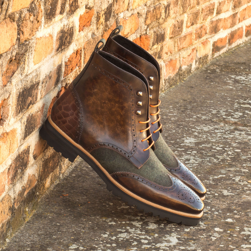 Molim Military Brogue Boots II - Premium wholesale from Que Shebley - Shop now at Que Shebley