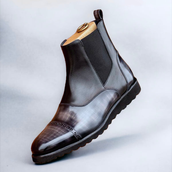 Elysian Patina Chelsea Boots - Premium Men Dress Boots from Que Shebley - Shop now at Que Shebley