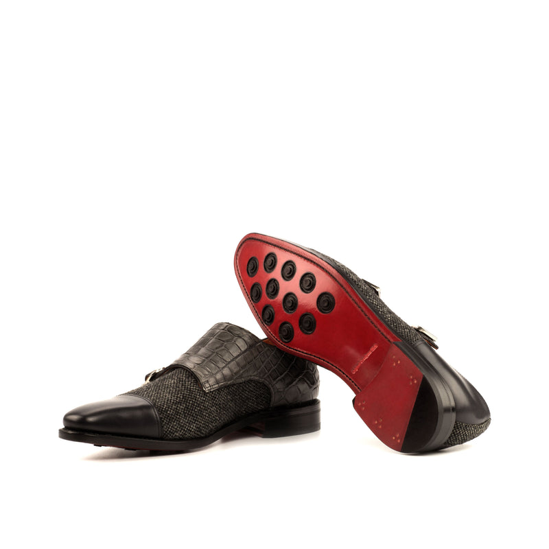 Ratoncito Alligator Double Monk - Premium Men Dress Shoes from Que Shebley - Shop now at Que Shebley