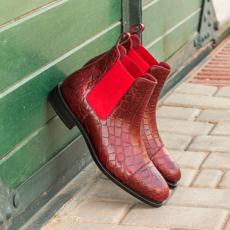 Rosalio Alligator Chelsea Boots - Premium Men Dress Boots from Que Shebley - Shop now at Que Shebley