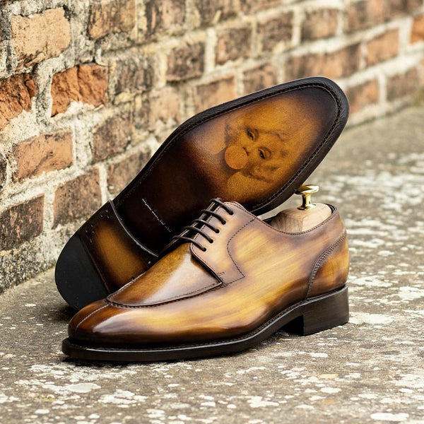 Rubis Derby Split Toe Patina Shoes II - Premium Men Dress Shoes from Que Shebley - Shop now at Que Shebley