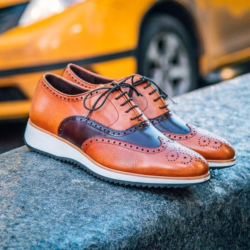 Soho Full Brogue Shoes - Premium Men Casual Shoes from Que Shebley - Shop now at Que Shebley