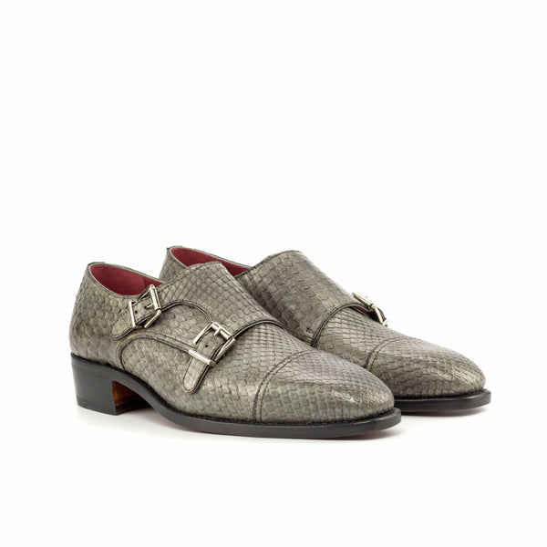 Stefano Python Double Monk - Premium Men Dress Shoes from Que Shebley - Shop now at Que Shebley