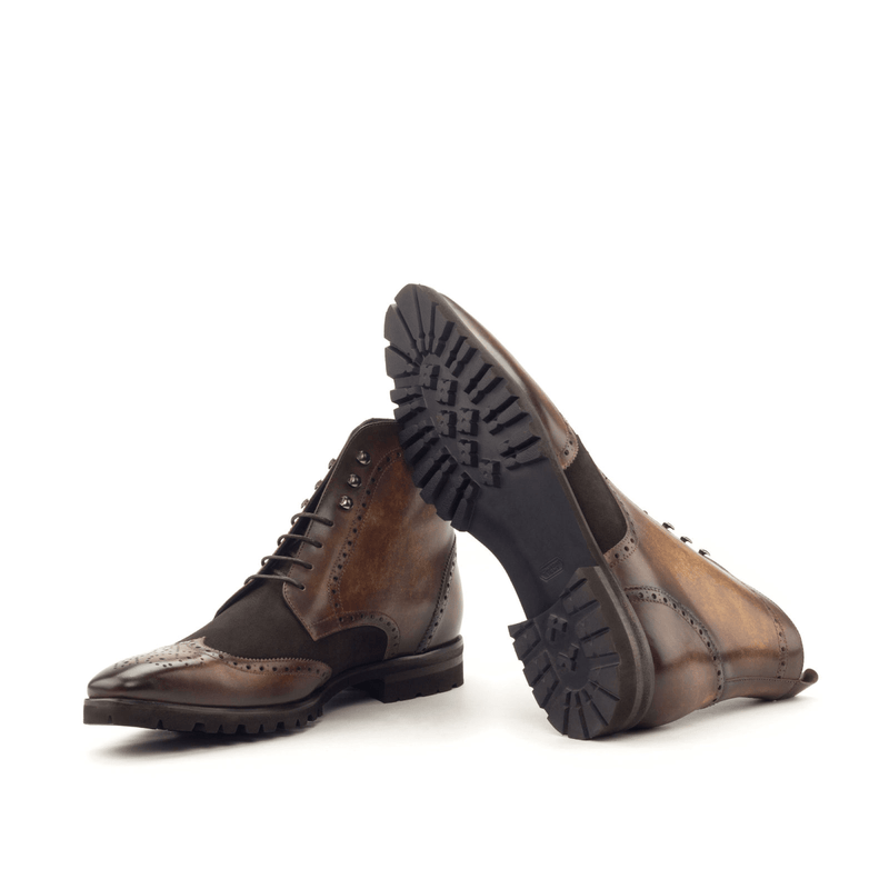 Theron Military Brogue Boots - Premium Men Dress Boots from Que Shebley - Shop now at Que Shebley