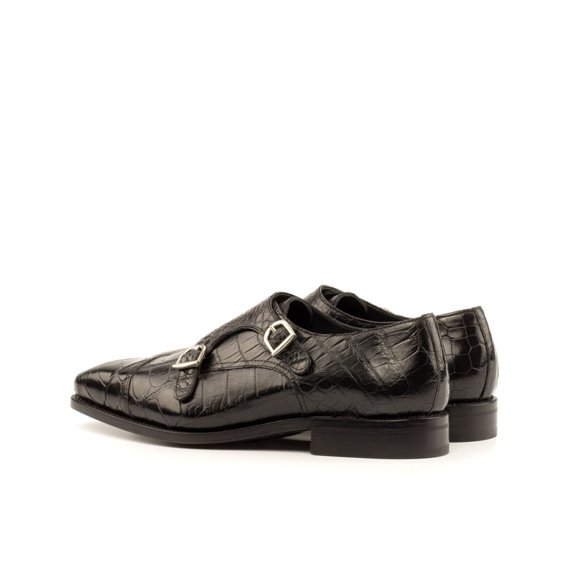 Tommy Alligator Double Monk - Premium Men Dress Shoes from Que Shebley - Shop now at Que Shebley