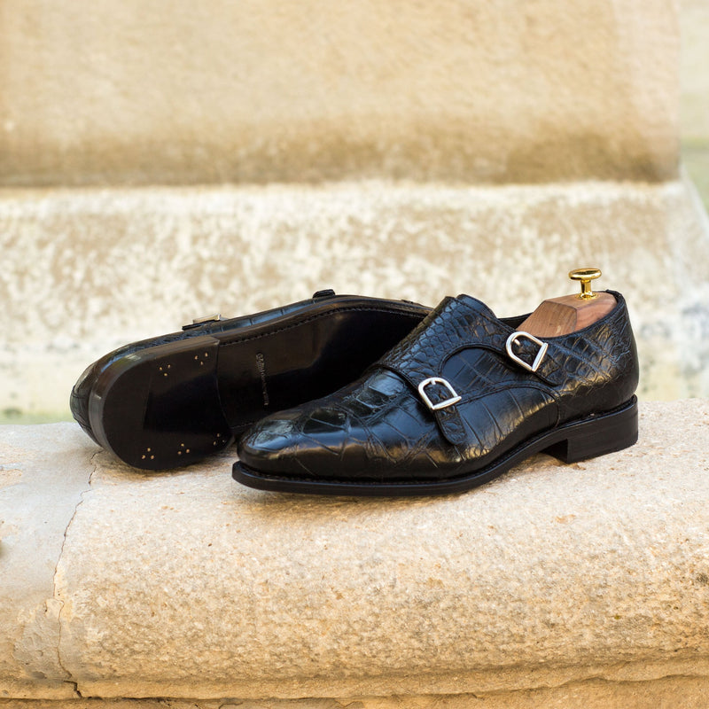 Tommy Alligator Double Monk - Premium Men Dress Shoes from Que Shebley - Shop now at Que Shebley