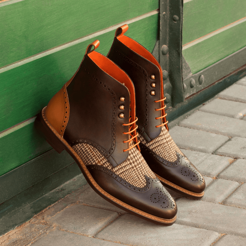 Tychon Military Brogue Boots - Premium Men Dress Boots from Que Shebley - Shop now at Que Shebley