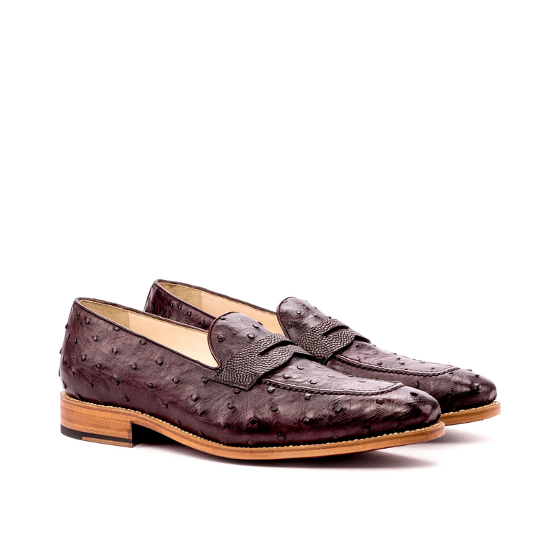 Vlad Ostrich Loafers - Premium Men Dress Shoes from Que Shebley - Shop now at Que Shebley