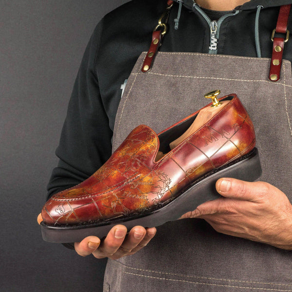 Worldly 2 Patina Wholecut - Premium Men Shoes Limited Edition from Que Shebley - Shop now at Que Shebley